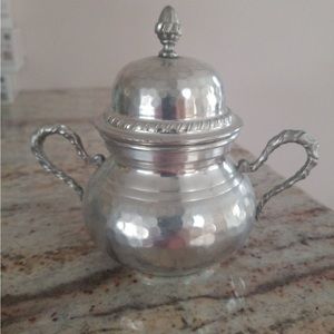 Silver sugar bowl